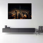 Burj Khalifa Dubai Nachtlichter der Skyline Panorama Wandbild