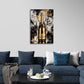 Champagnerflasche in Gold mit Live your Moment Wandbild