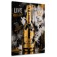Champagnerflasche mit Live boldly Motivation Wandbild