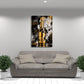 Champagnerflasche mit Live boldly Motivation Wandbild