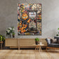 Comic Kater Time is Money Wandbild im Wohnzimmer