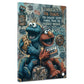 Cookie und Elmo Graffiti Wandbild mit Embrace the Chaos Schriftzug