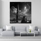 Dom Schwerin schwarz weiß Vollmond Gotik Wandbild