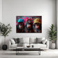 Drei coole Affen Panorama in Pastelltönen Wandbild