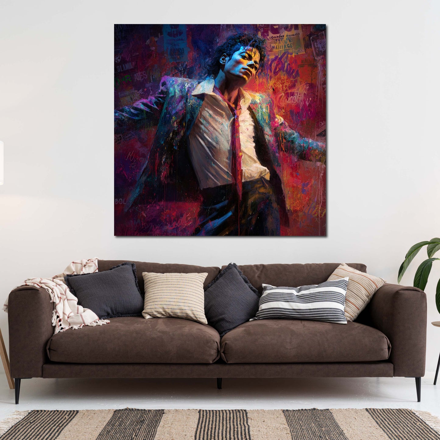 Dynamisches Jackson Porträt im ikonischen Bühnenstil Wandbild
