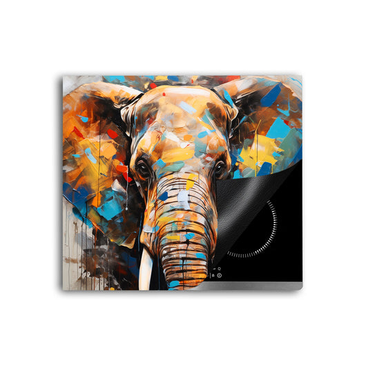 Elefant abstrakt Herdabdeckplatte Induktionsschutz für Ceranfeld & Küche Deko