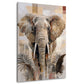 Elefant im Boho-Stil mit Palmen – Wandbild
