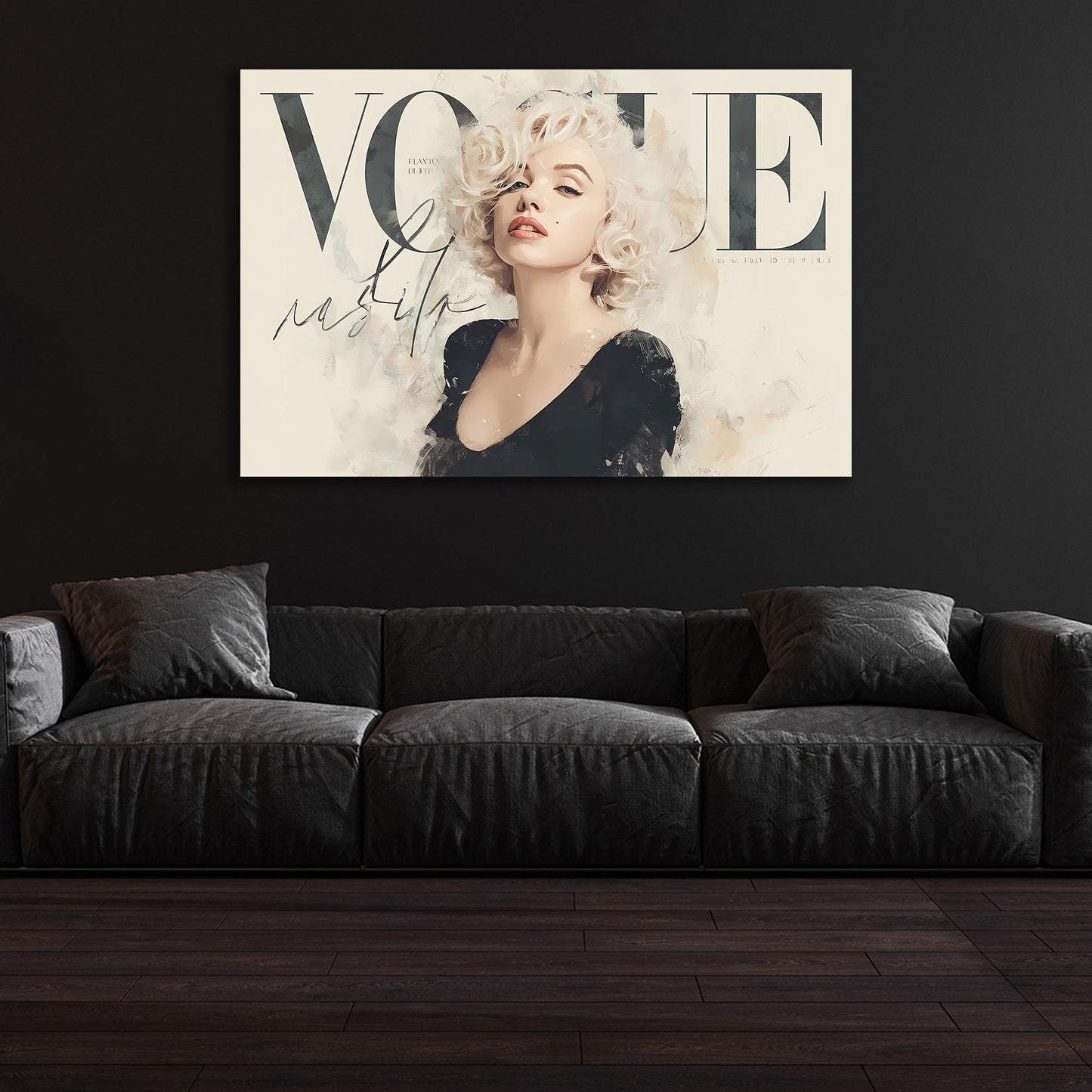 Elegante Marilyn Porträt Ikone Wandbild