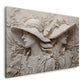 Elegante Skulptur von Frauen mit Hüten und Schmetterlingen Wandbild