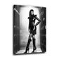 Fashion Fotografie Frau Latex Outfit schwarz weiß Wandbild