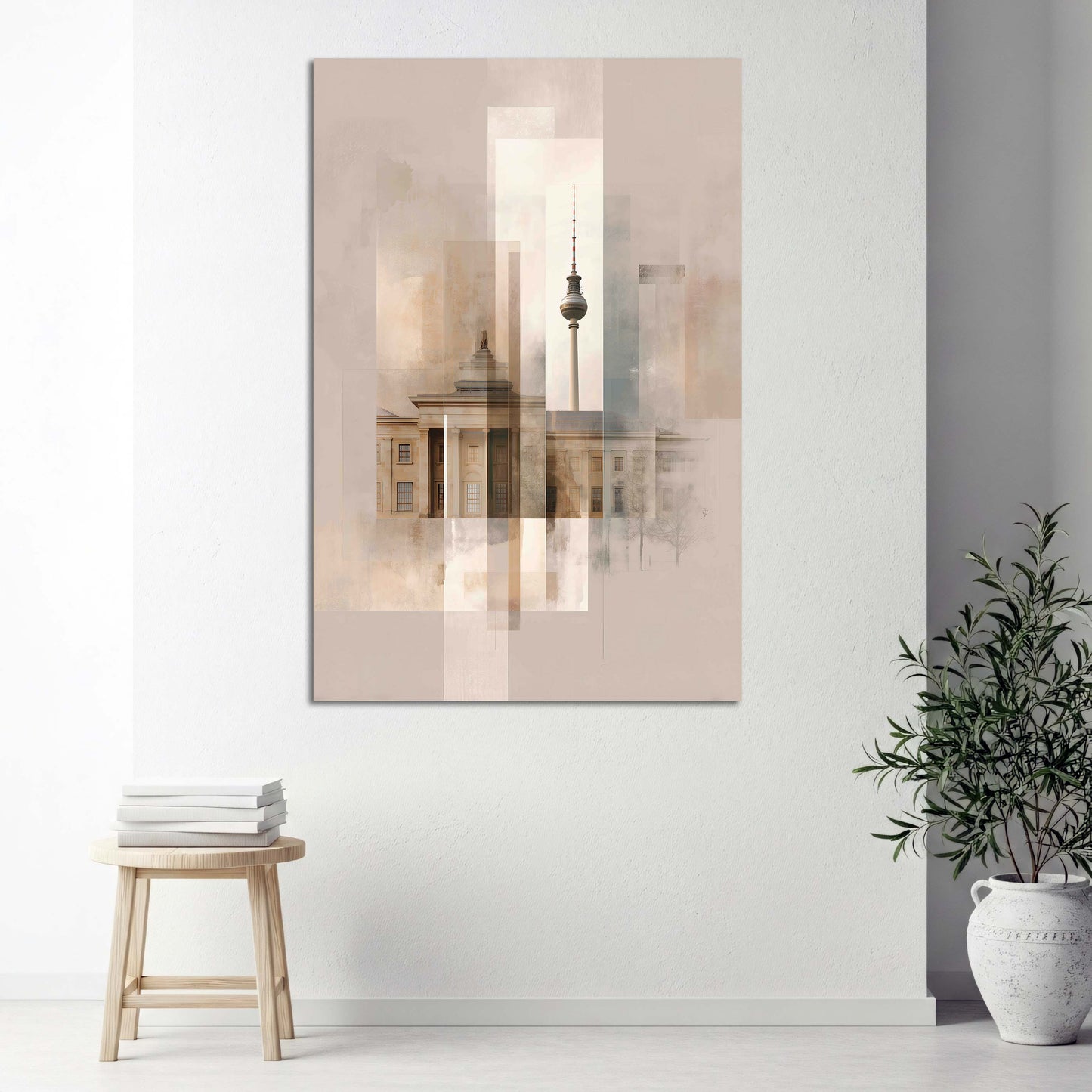 Fernsehturm Berlin Architektur klassisch geometrisch Wandbild