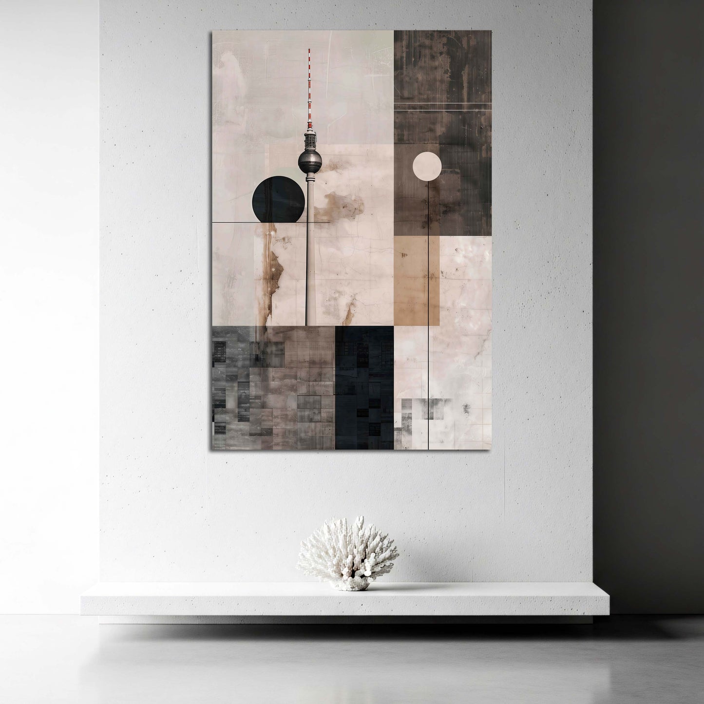 Fernsehturm Berlin geometrisch abstrakt Architektur Wandbild