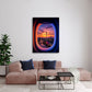 Berlin Wandbild mit Fernsehturm über einem Sofa im Wohnraum