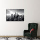 Städte Wandbild im Querformat an einer Wohnraumwand