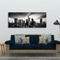 Städte Panorama Wandbild an einer Wohnraumwand