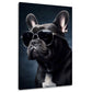 Französische Bulldogge mit Sonnenbrille Studiolicht Wandbild