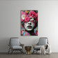 Frau mit Blumenkranz Graffiti Art Wandbild