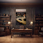 Frau mit Oldtimer und Champagner Luxus Lifestyle Wandbild