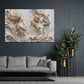 Frauen fließende Haare elegante Figuren goldene Details Wandbild