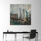Freiheitsstatue in New York mit Brooklyn Bridge urbanes Wandbild