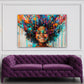 Kind Wandbild in zarten Farbverläufen im Raum