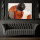 Geometrische Kreise Orange Braun Schwarz Wandbild