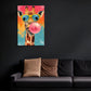 Giraffe mit dunklem Design Brille und Kaugummi Wandbild