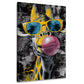 Giraffe mit Sonnenbrille und rosa Kaugummi Pop Art Wandbild