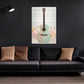Gitarre in Mintgruen mit Blumen und Notenblatt Wandbild