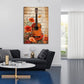 Gitarre mit Blumen und Notenblatt romantisch Wandbild