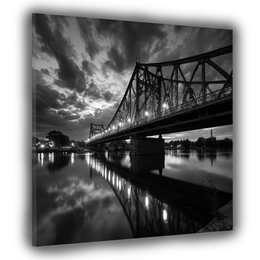 Glienicker Brücke Potsdam schwarz weiß Wandbild