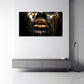 Gold Lippen Frau Gesicht schwarz dunkel Luxus Wandbild