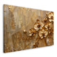 Goldene Blüten elegant in kräftigen Tönen Wandbild
