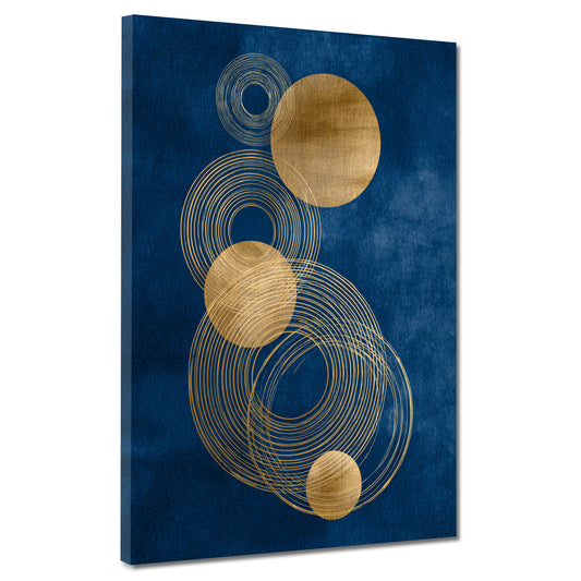 Minimalismus goldene Kreise und Linien Wandbild