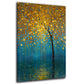 Goldener Baum Regen Spiegelung Wasser Wandbild