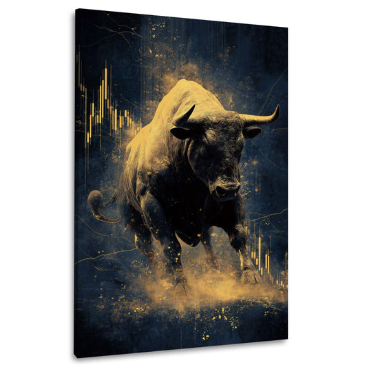 Goldener Bulle Börse Trading Erfolg Markt Wandbild