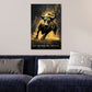 Goldener Bulle mit Börse Trading Erfolg buy the fear Wandbild