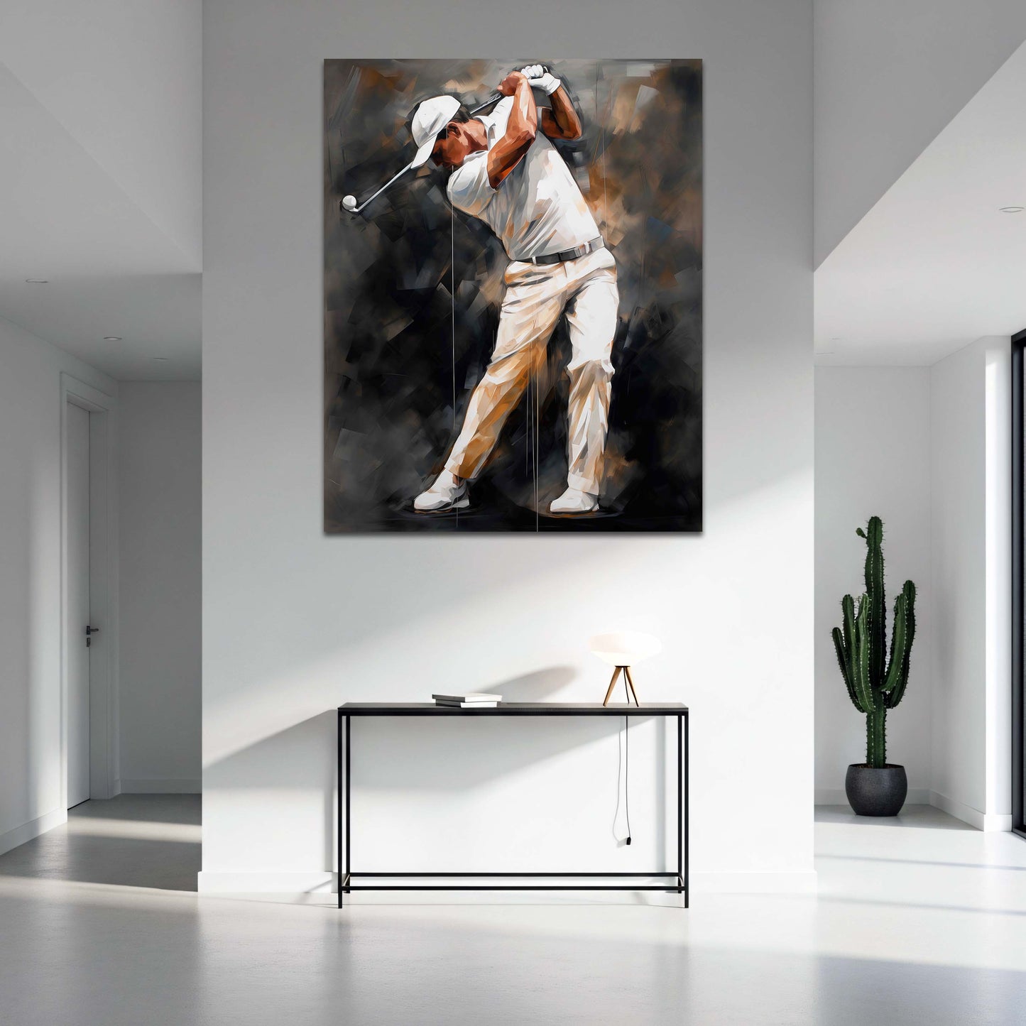 Golfspieler Schwung Sport abstrakt dunkler Hintergrund Wandbild