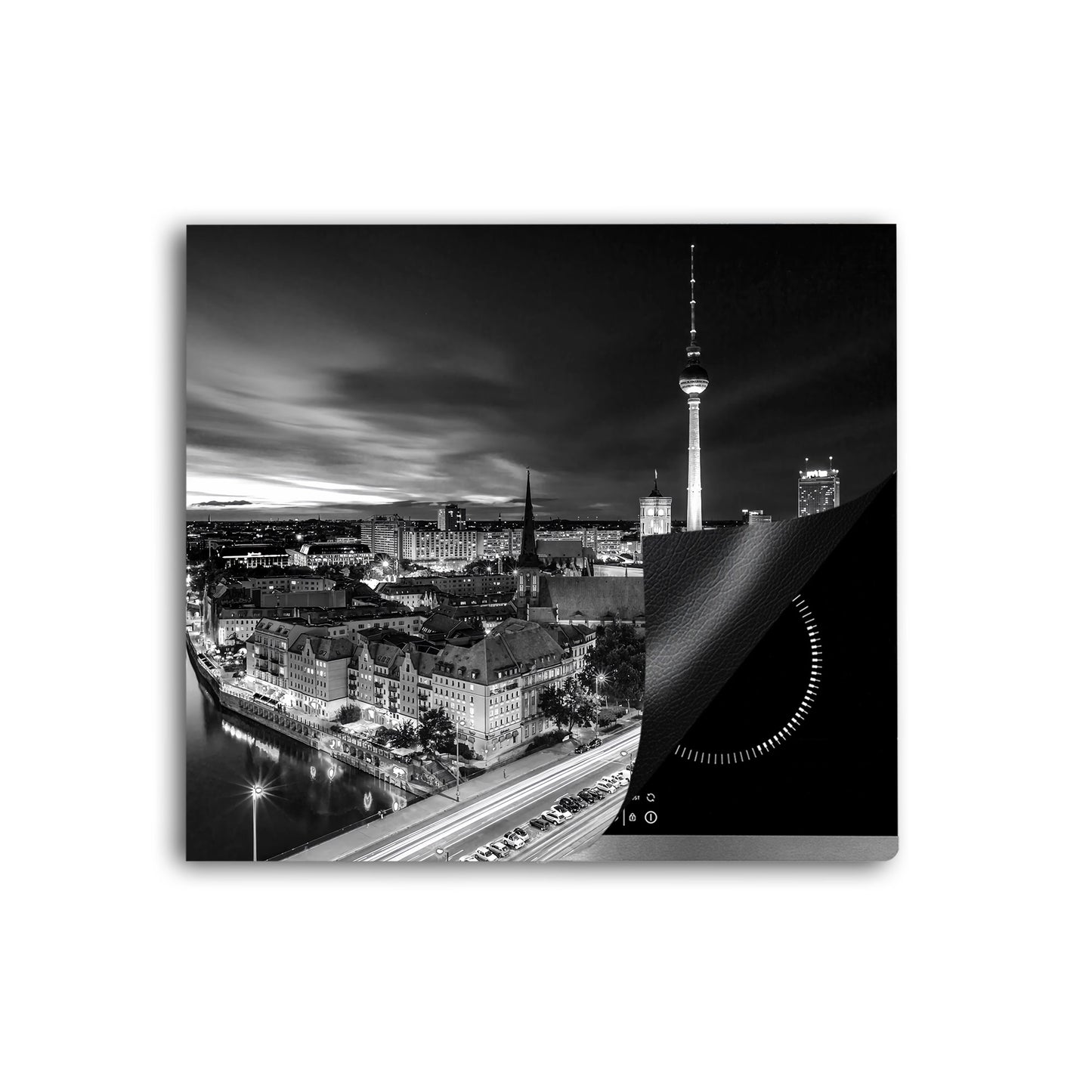 Beautiful Berlin Skyline Vinyl Herdabdeckplatte Induktionsschutz für Ceranfeld & Küche Deko