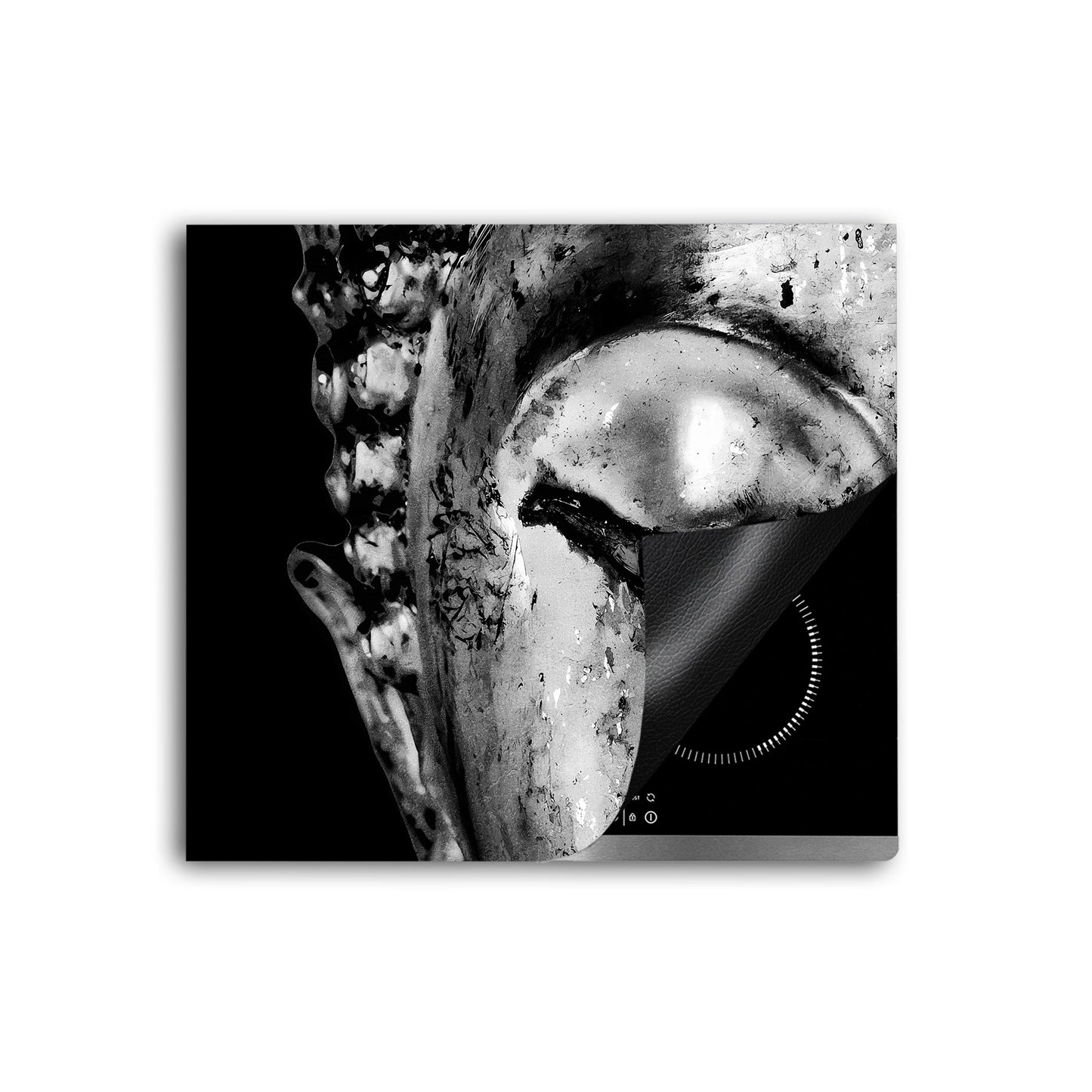 Buddha meditativ Vinyl Herdabdeckplatte Induktionsschutz für Ceranfeld & Küche Deko
