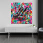 High Heels Spoil Me Pop Art Wandbild im Wohnzimmer
