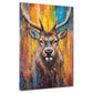 Hirsch Pop Art Bunt Wildtier Wandbild