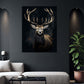 Hirsch Porträt Naturrealismus Dunkle Eleganz Wandbild