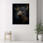 Hirsch Porträt Naturstil Wandbild