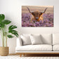 Tier Wandbild im Querformat an einer Wohnraumwand