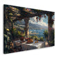 Italienische Terrasse Meerblick Obstteller Wandbild