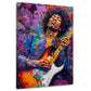 Jimi Hendrix abstrakt farbenfroh und expressiv Wandbild