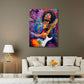 Jimi Hendrix abstrakt farbenfroh und expressiv Wandbild