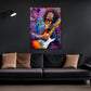 Hendrix abstrakt farbenfroh und expressiv Wandbild