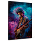 Hendrix Rocklegende bunt und farbenfroh als Wandbild